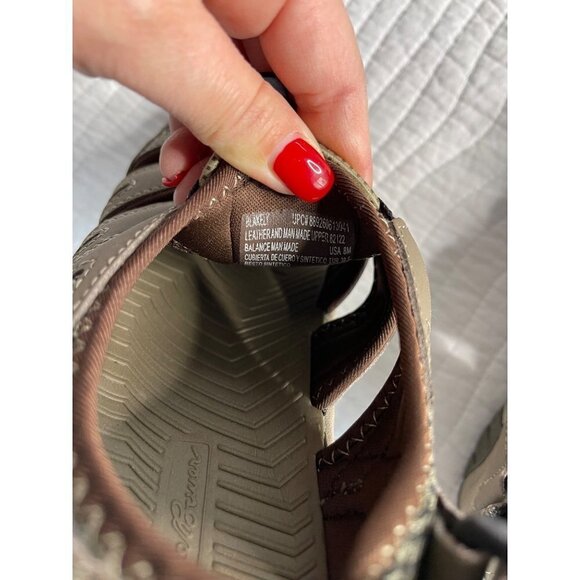 Eddie Bauer Blakely Brown Leather Hiking Walking Sandals Women Size 8 - Picture 7 of 7